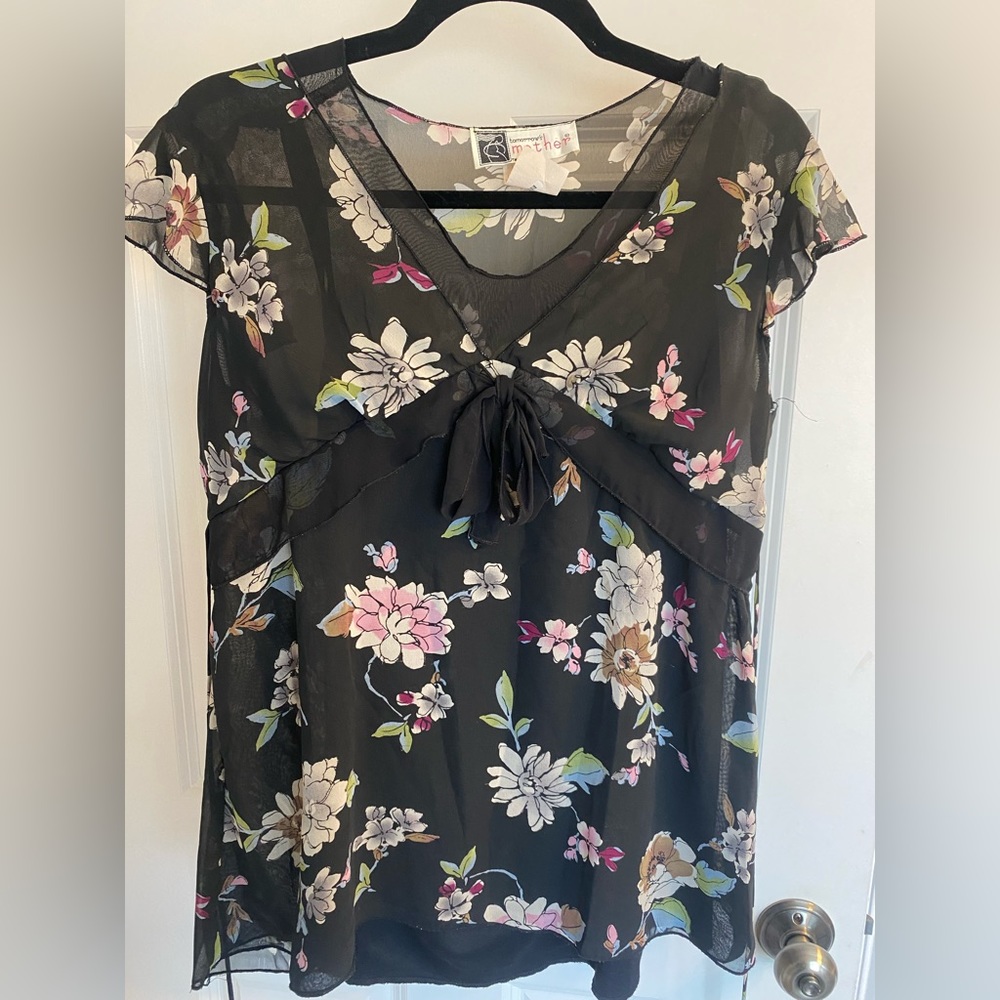 90’s floral blouse